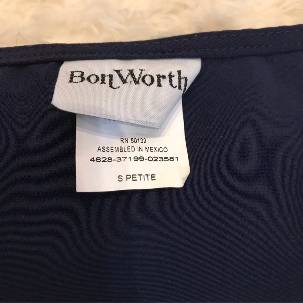 BonWorth Nautical Sailboat sleeveless Blouse - Small Petite - Picture 4 of 6
